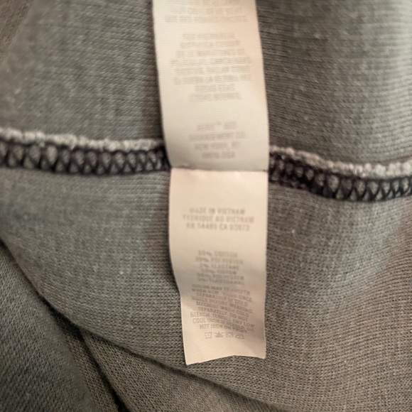 Aerie Sweater/ Sweatshirt Ribbed Raw Hem Side Slit Smoke Grey XS Oversized - Picture 9 of 9